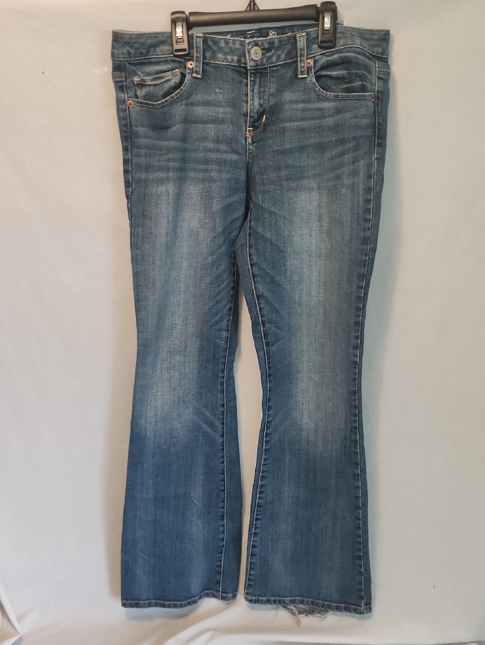 American Eagle Outfitters Midwash Blue Flare Jeans